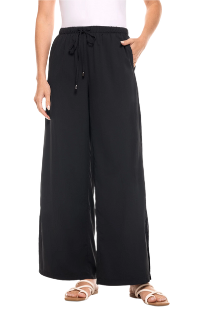 Coolibar Petra Wide Leg Pants UPF 50+ - Black