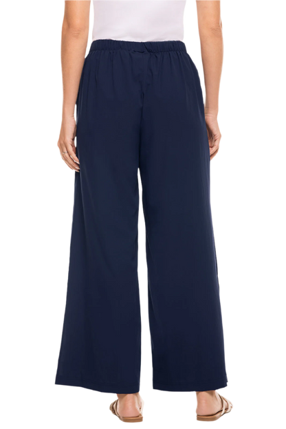 Coolibar Petra Wide Leg Pants UPF 50+ - Navy