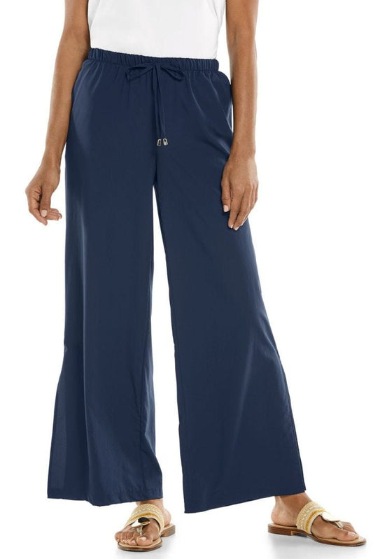 Coolibar Petra Wide Leg Pants UPF 50+ - Navy