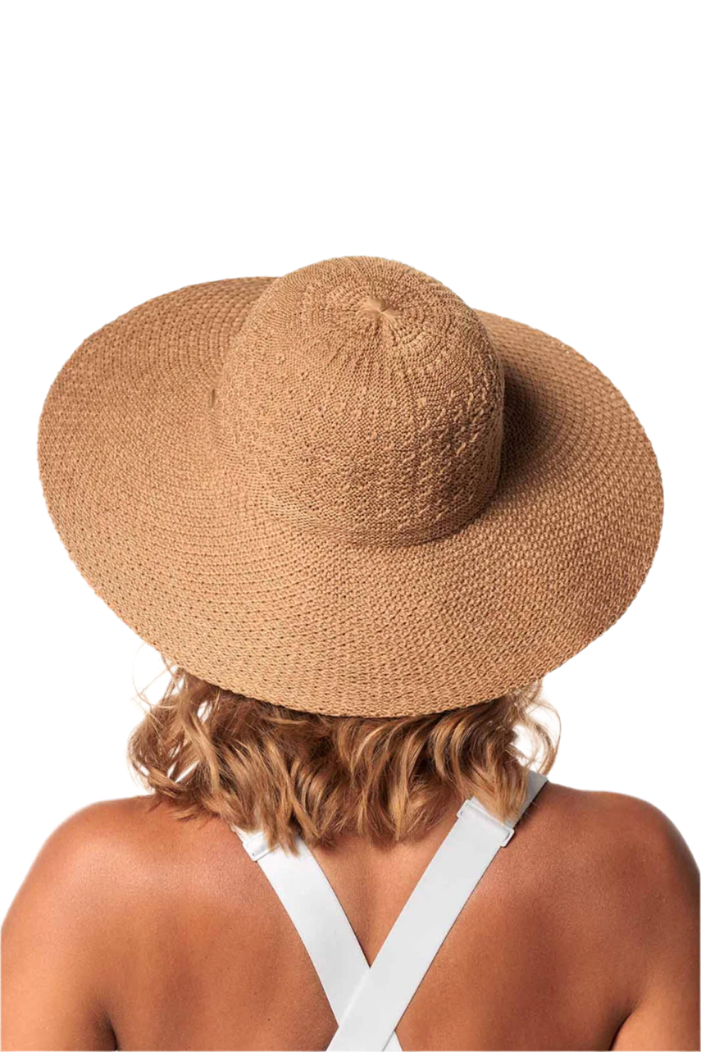 Coolibar Perla Packable Wide Brim Hat UPF 50+ - Tan