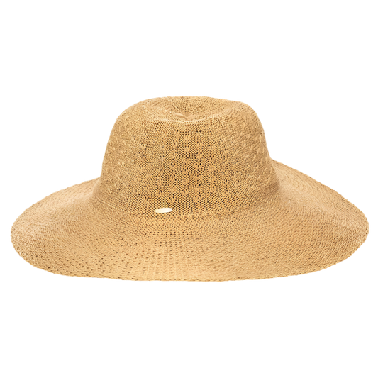 Coolibar Perla Packable Wide Brim Hat UPF 50+ - Tan