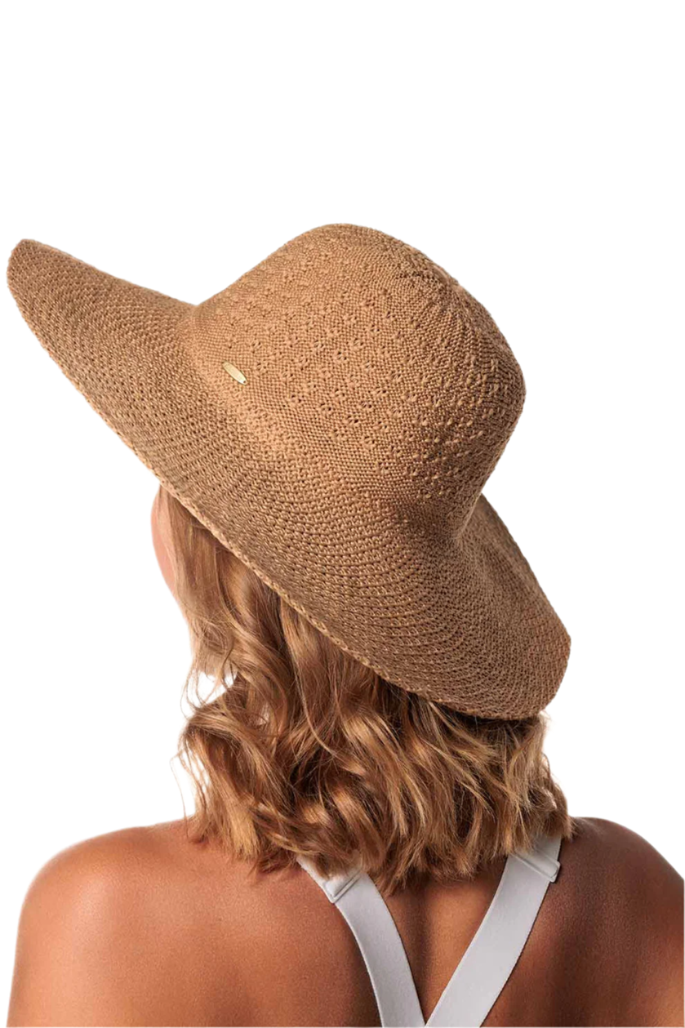 Coolibar Perla Packable Wide Brim Hat UPF 50+ - Tan