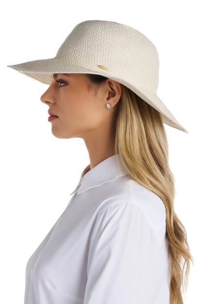 Coolibar Blake Elegant Floppy Sun Hat UPF 50+ - Ivory