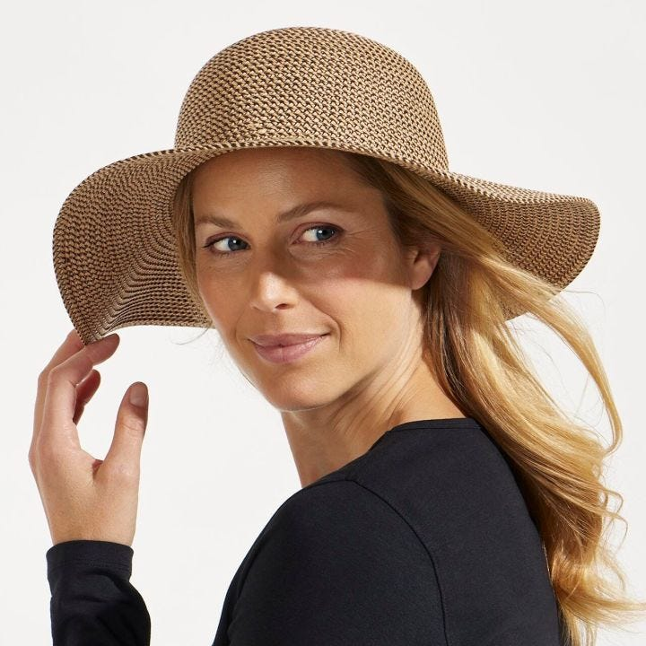 Coolibar Blake Elegant Floppy Sun Hat UPF 50+ - Tan