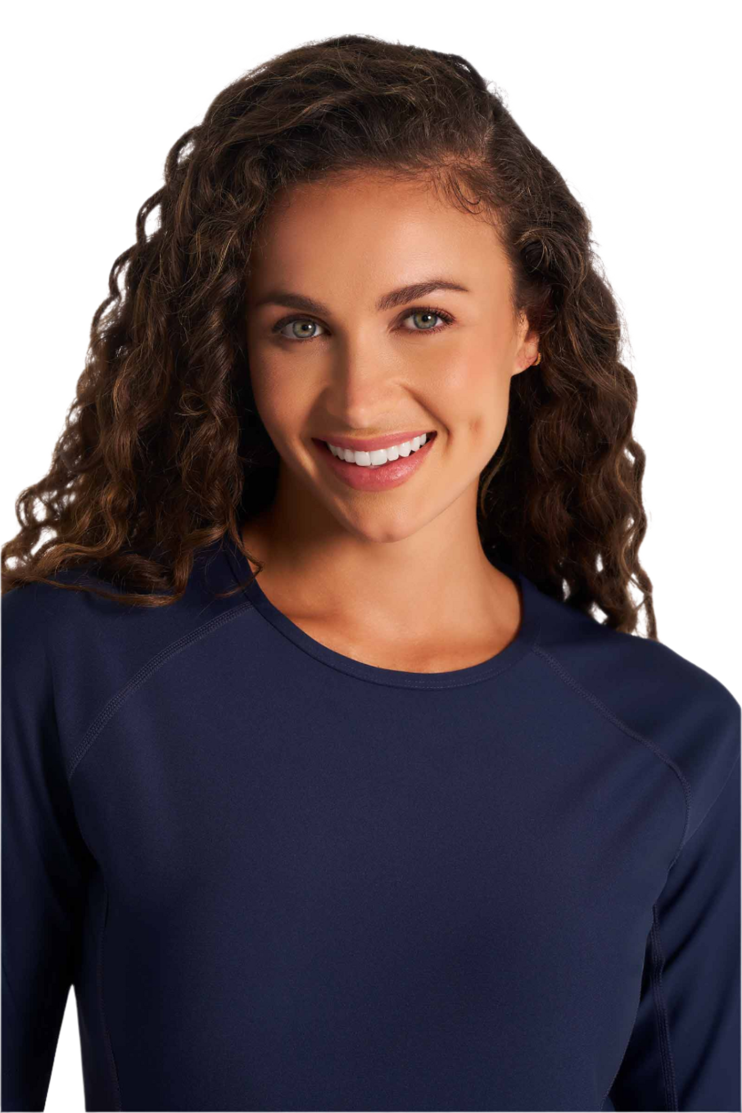 Coolibar Women's Hightide Short Sleeve Swim Shirt UPF 50+ - Navy