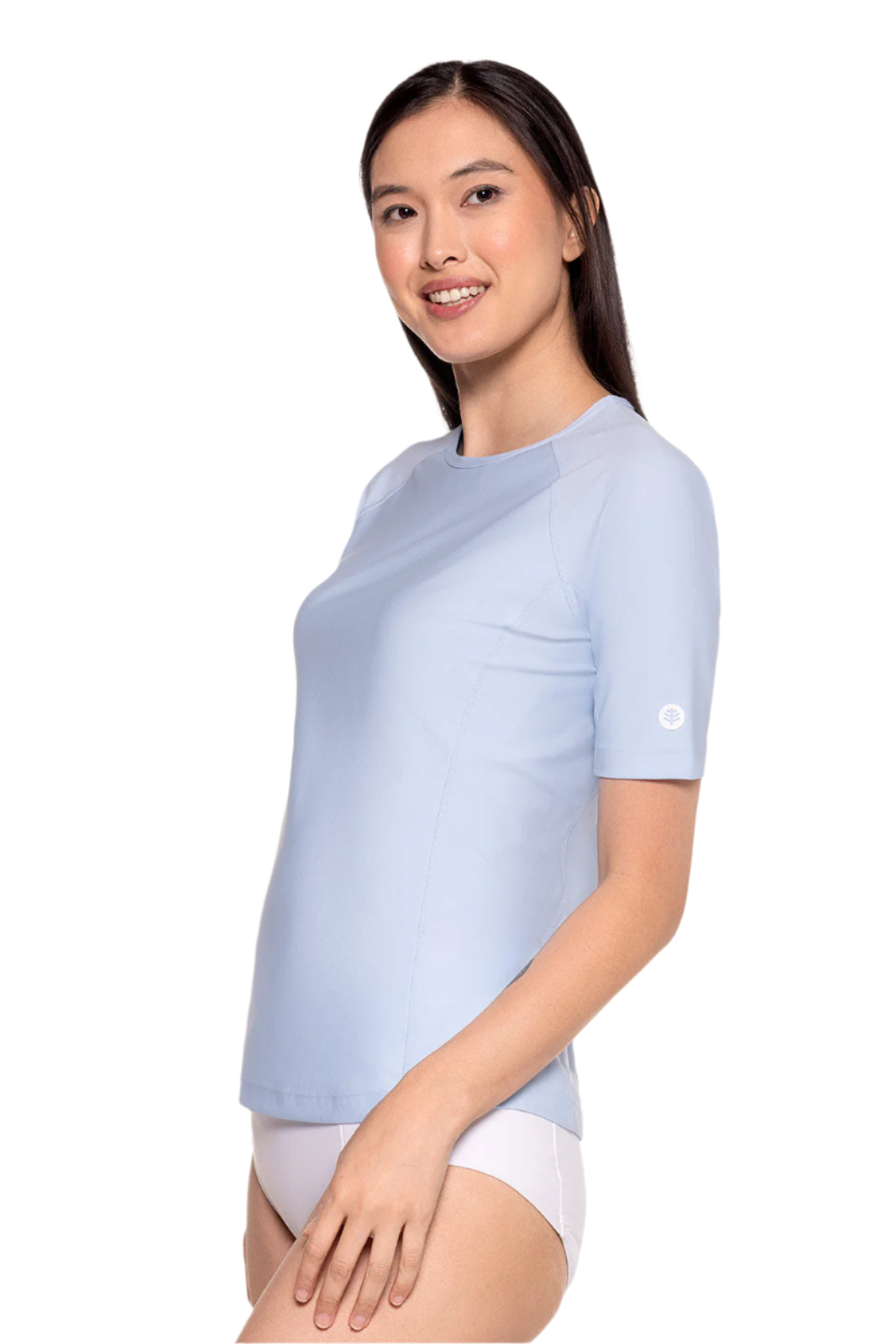 Coolibar Women's Hightide Short Sleeve Swim Shirt UPF 50+ - Skyride