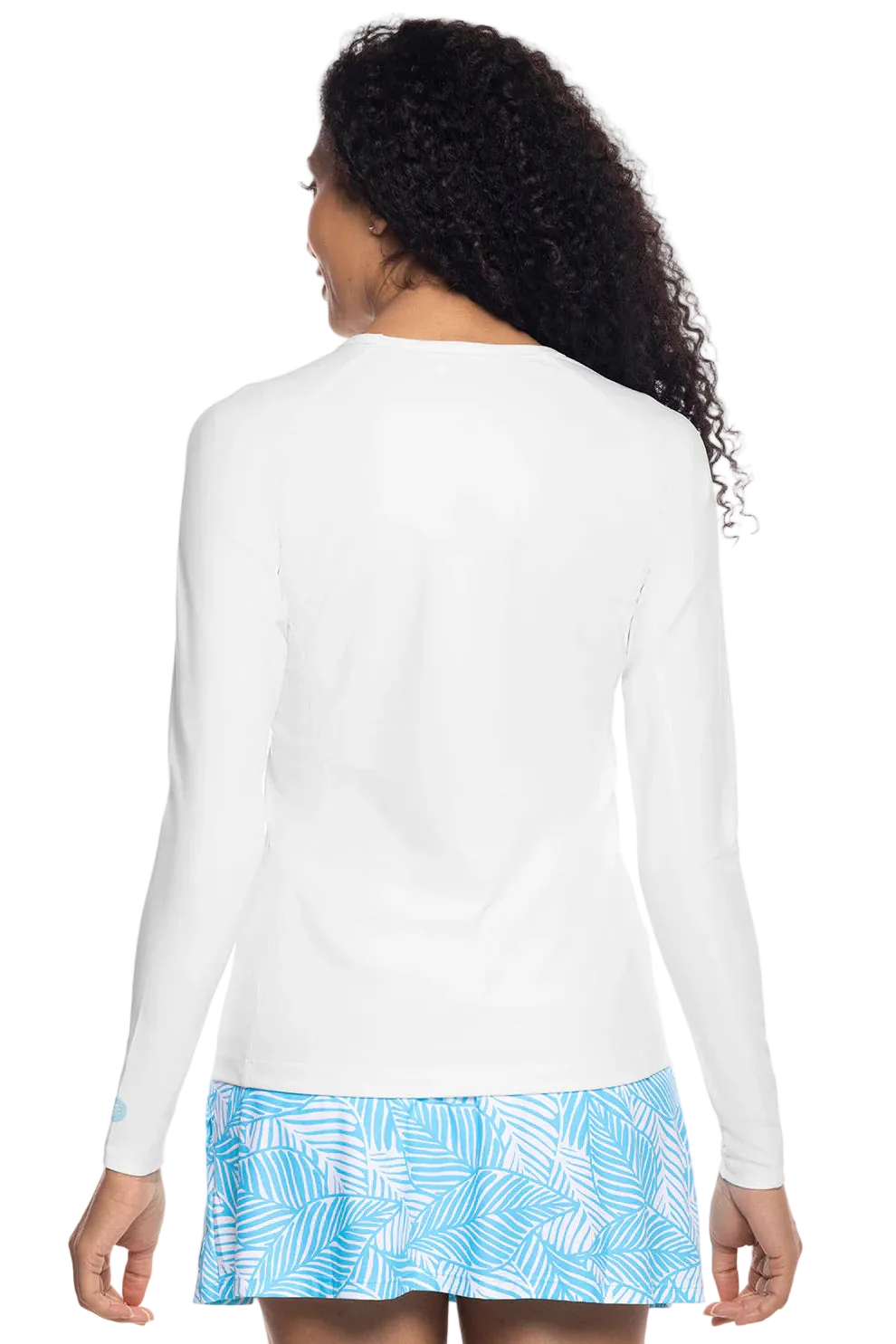 Coolibar Women's Hightide Long Sleeve Swim Shirt UPF 50+ - White