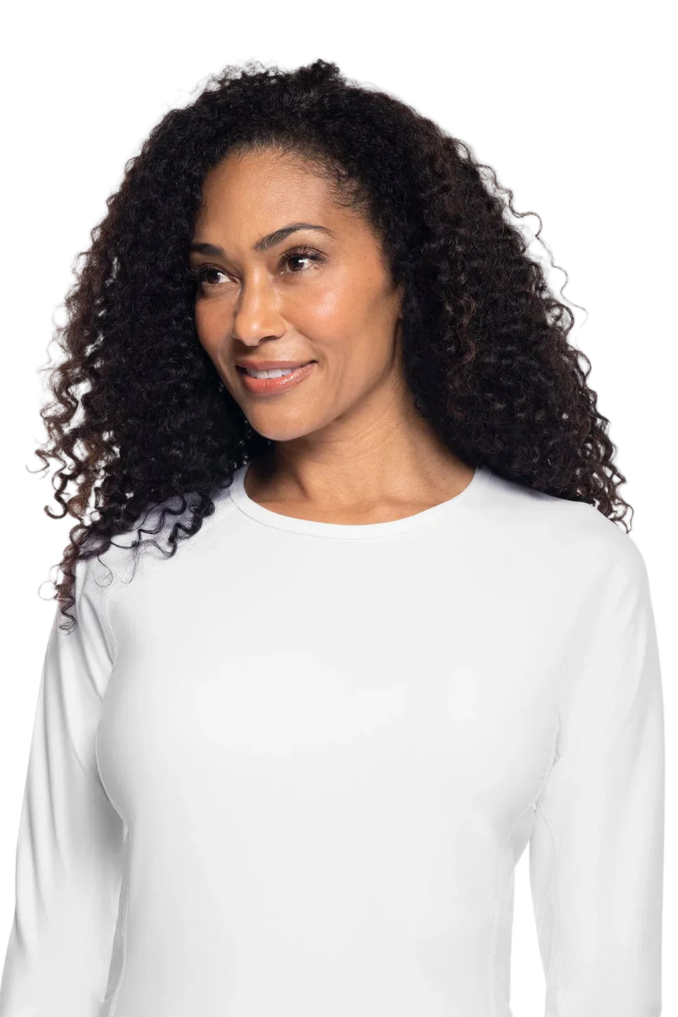 Coolibar Women's Hightide Long Sleeve Swim Shirt UPF 50+ - White