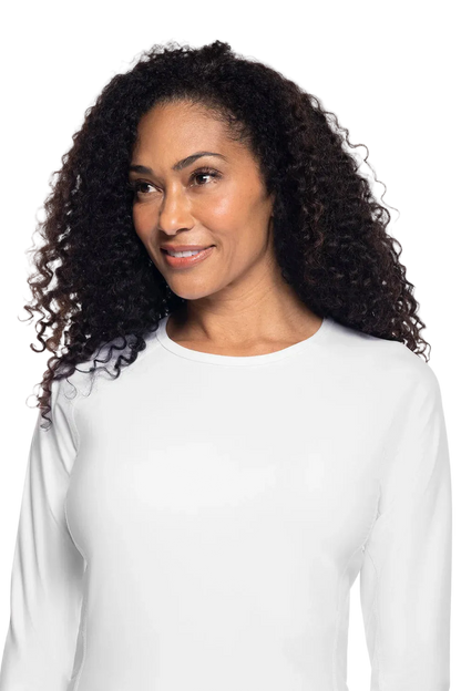 Coolibar Women's Hightide Long Sleeve Swim Shirt UPF 50+ - White