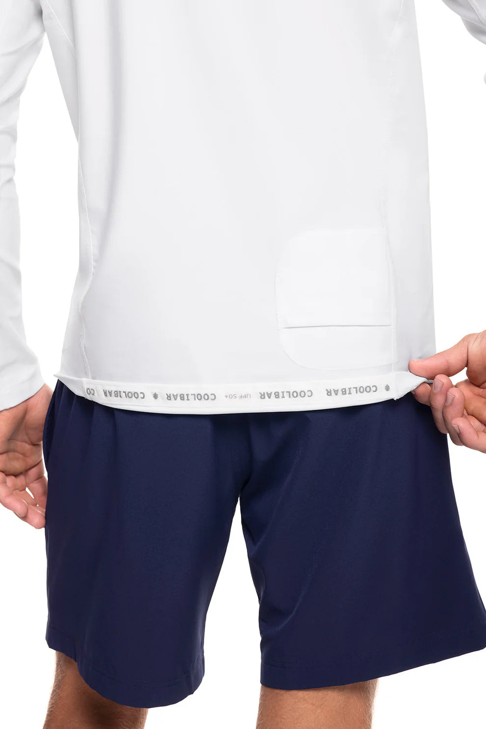 Coolibar Men's Hightide Long Sleeve Swim Shirt UPF 50+ - White