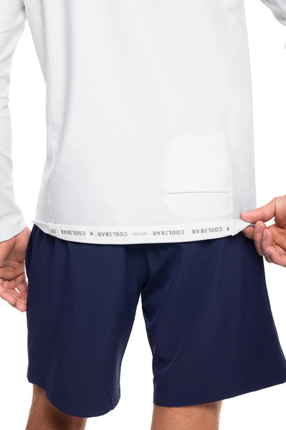 Coolibar Men's Hightide Long Sleeve Swim Shirt UPF 50+ - White