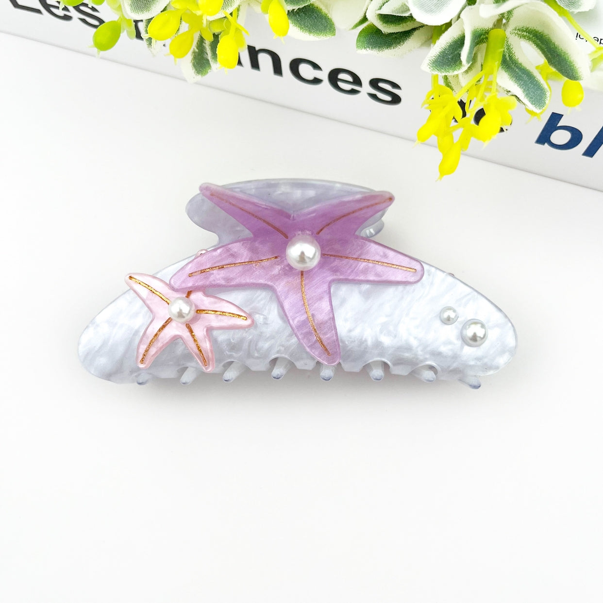 SSR Acetate Pearl Large Starfish Claw Clip