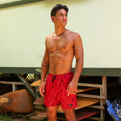 Kulani Kinis Men's Swim Trunks - Sassy Sangria