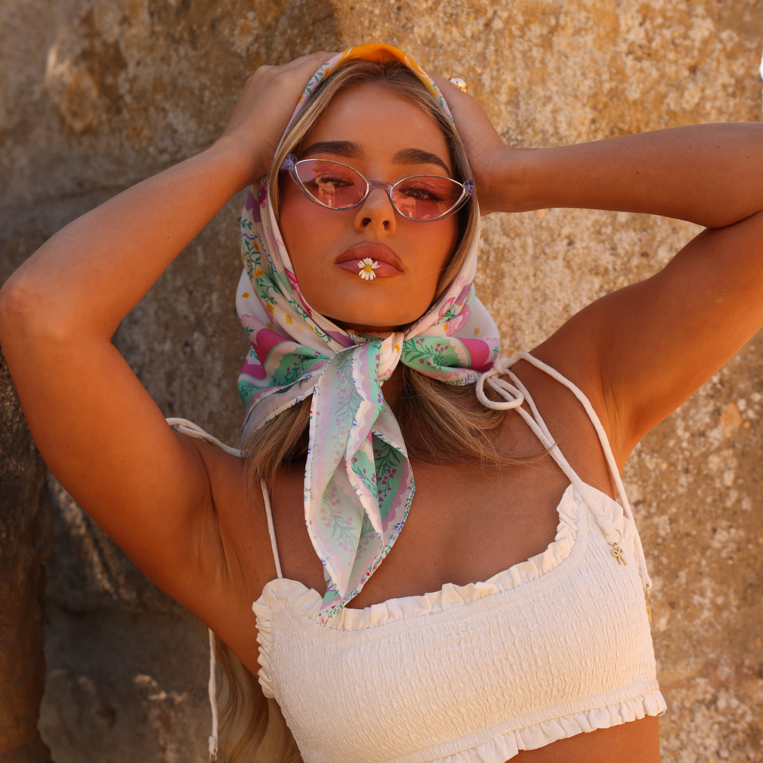 Kulani Kinis Essential Bandana - Pretty Primrose