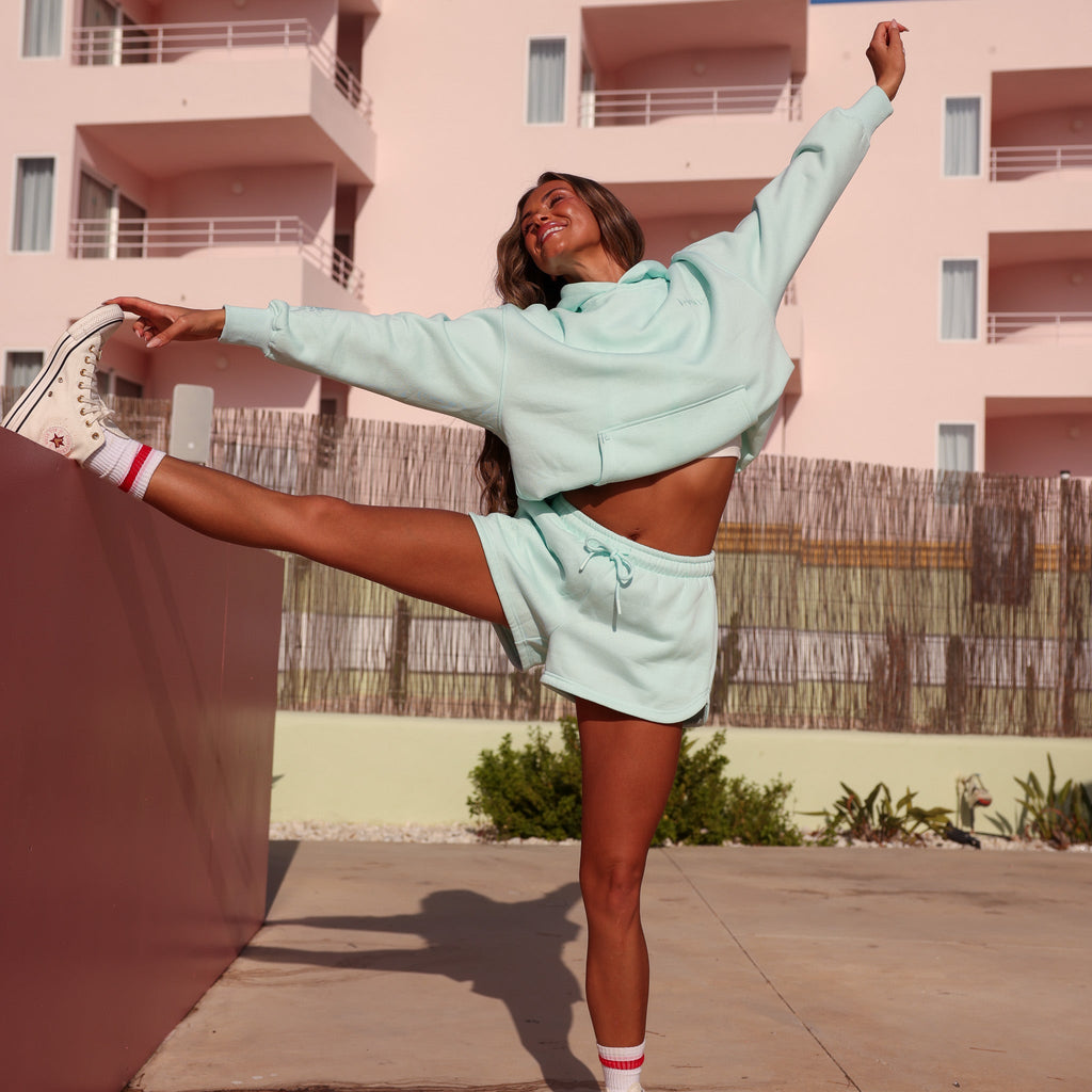 Kulani Kinis Embroidered Track Shorts - Jelly Mint