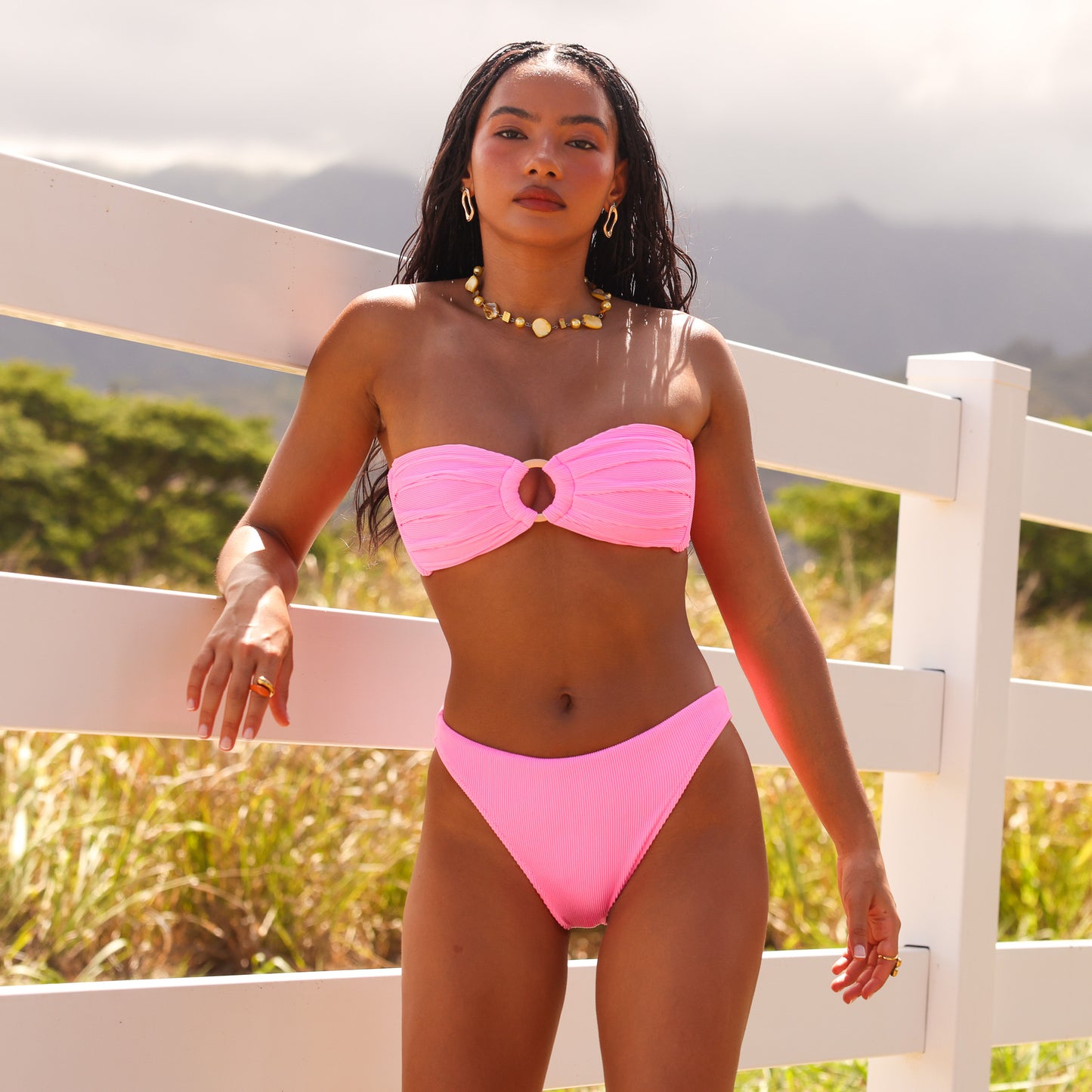 Kulani Kinis Strapless Bandeau Bikini Top - Fairy Floss