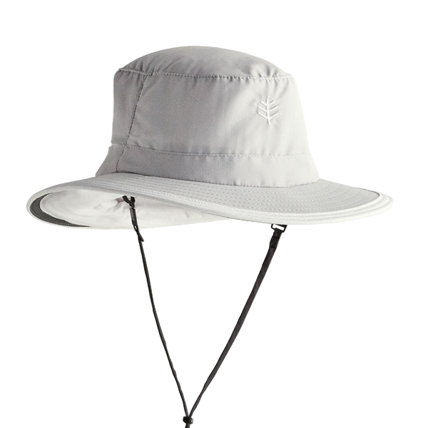 Coolibar Women's Convertible Boating Hat UPF 50+ - Light Grey