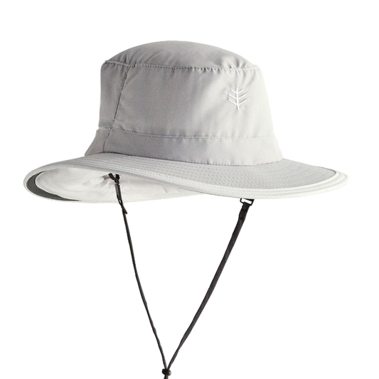 Coolibar Women's Convertible Boating Hat UPF 50+ - Light Grey
