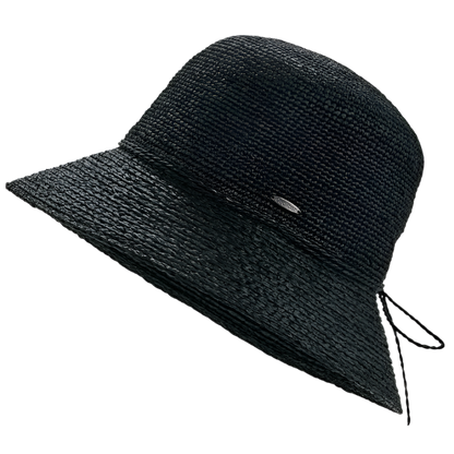 Coolibar Carolina Summer Cloche Hat UPF 50+ - Black