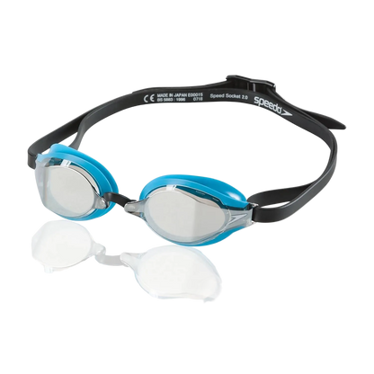 Speedo Speed Socket 2.0 Mirrored Adult Goggle - Smoke Ice