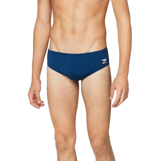 Speedo Endurance Men's Solid Brief Swimsuit - Navy