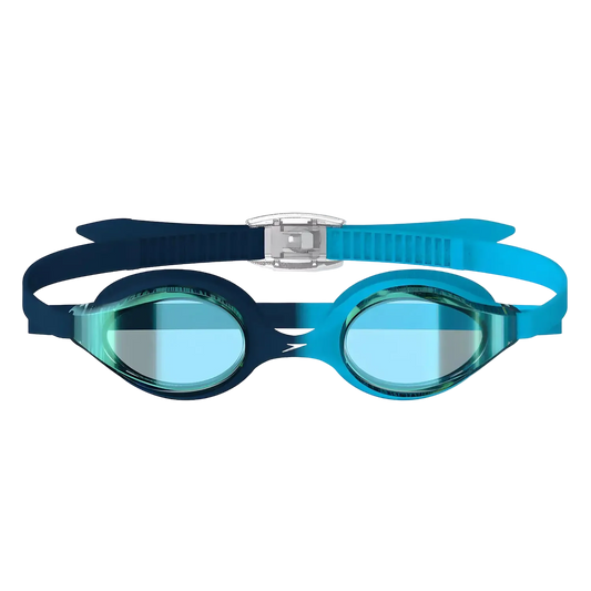 Speedo Unisex Hyper Flyer Limited Edition Mirrored Junior Ages 6-14 Goggle - Blue Navy