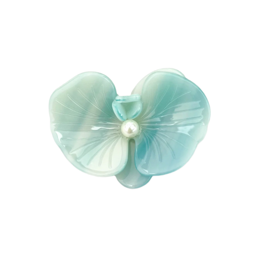 SSR Acetate 3D Phalaenopsis Orchid Hair Claw Clip - Blue