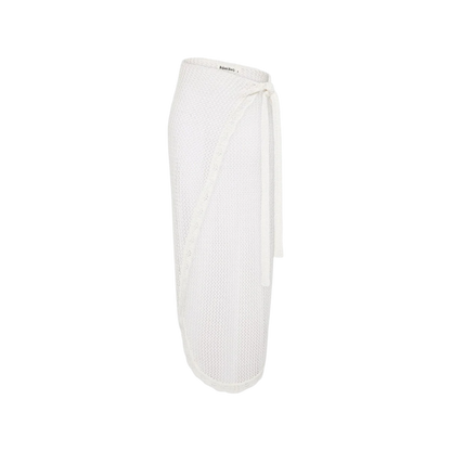 Kulani Kinis Crochet Knit Maxi Sarong - Ivory