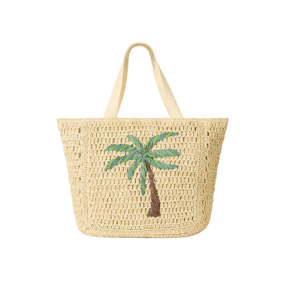 Kulani Kinis Straw Beach Tote Bag - Palm Breeze