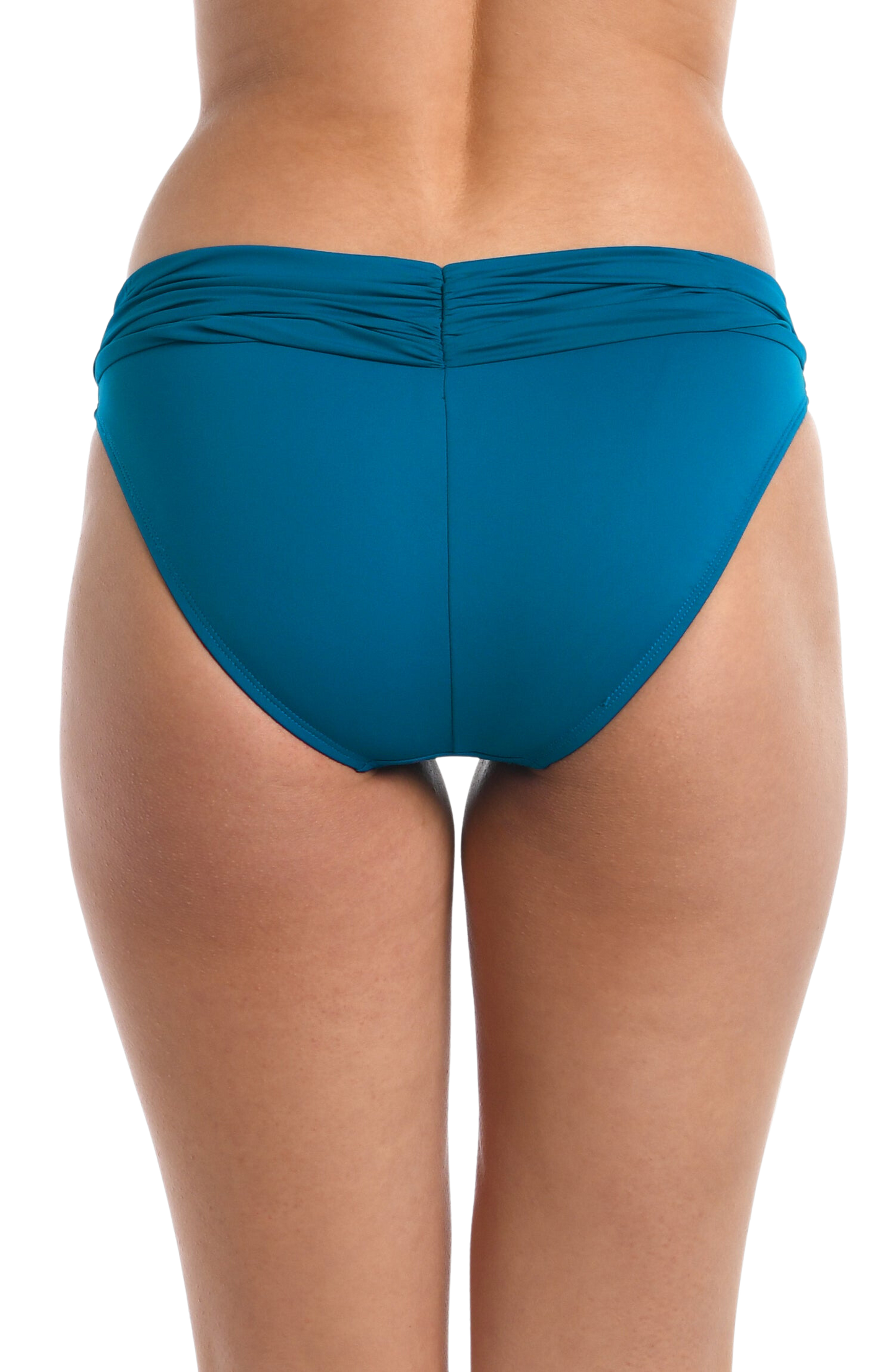 La Blanca Island Goddess Shirred Band Hipster Swim Bottom - Ocean