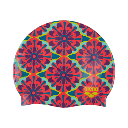 Arena Print Silicone Swim Cap - Arena Floral