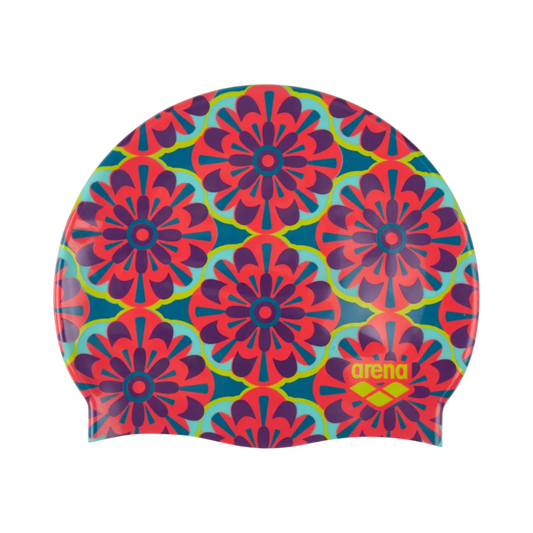 Arena Print Silicone Swim Cap - Arena Floral