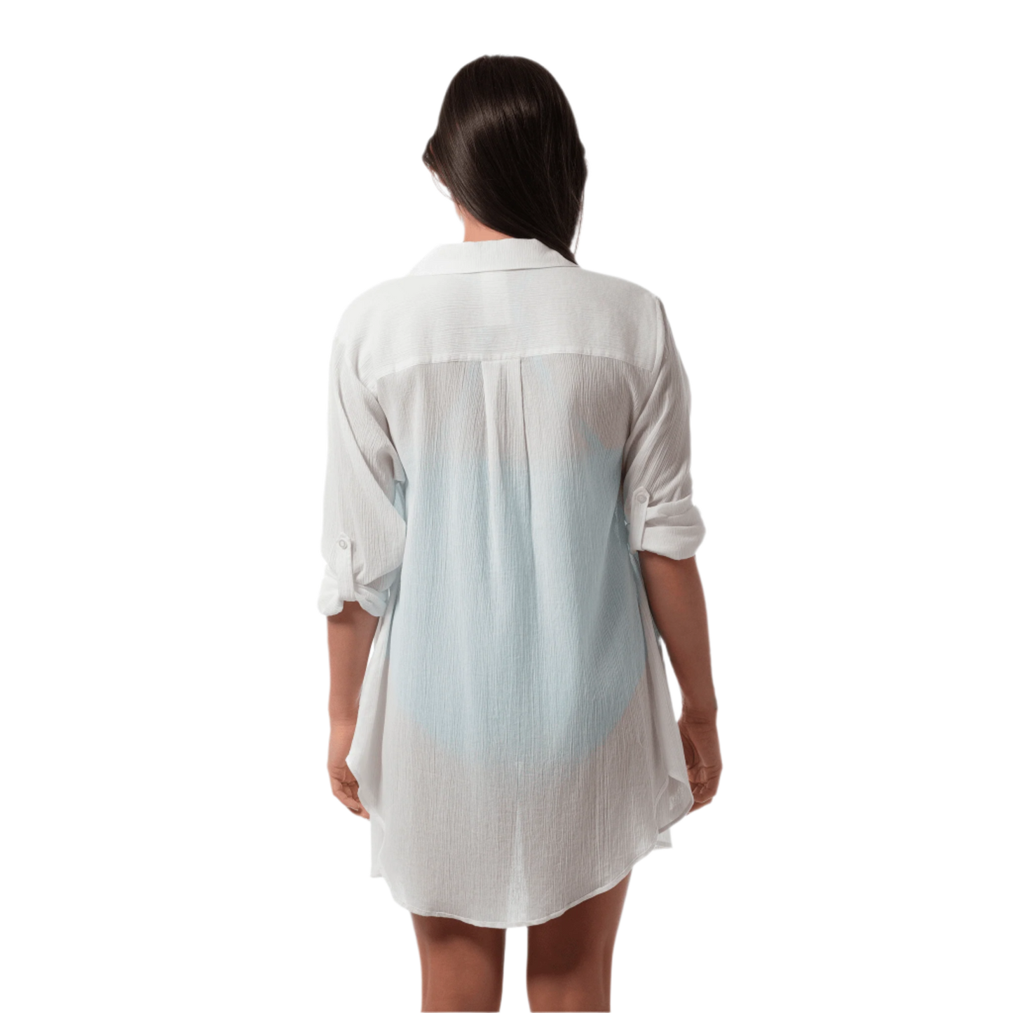 Jantzen Marie Hi-Low Shirt Coverup - White