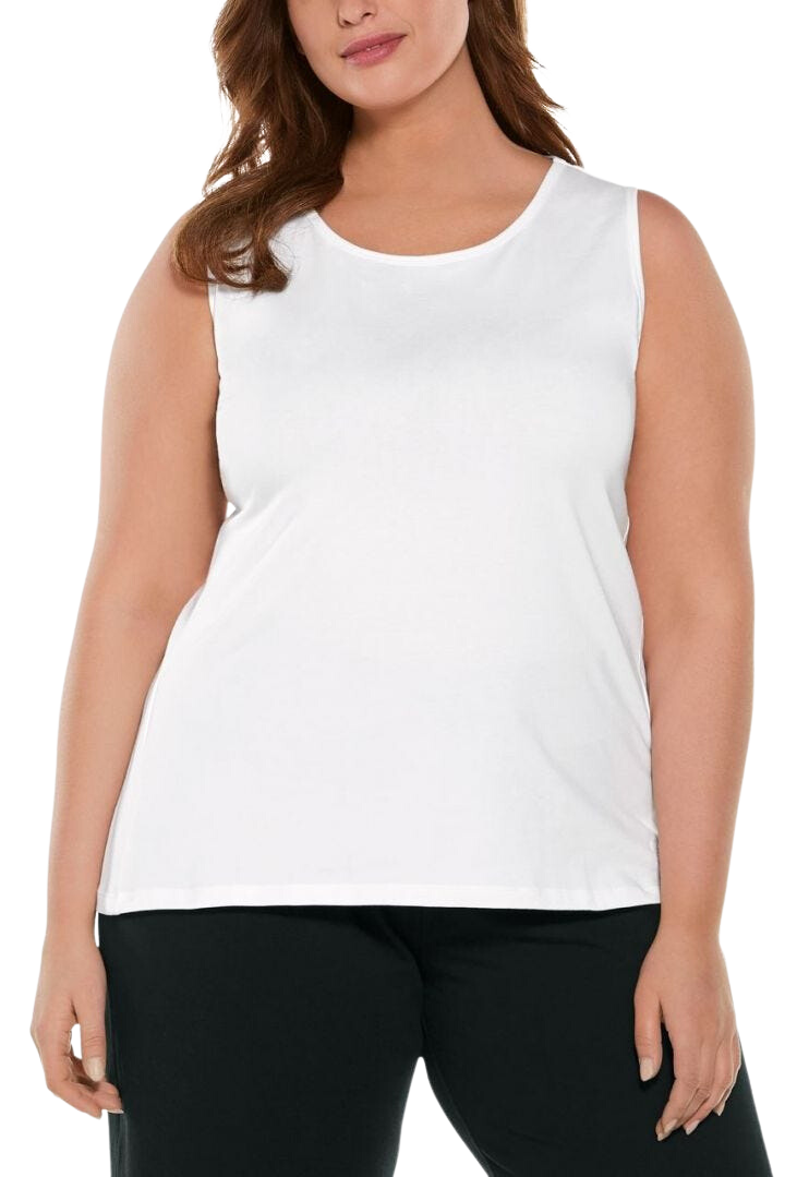 Coolibar Morada White Everyday Basic Tank UPF 50+ - White - FINAL SALE