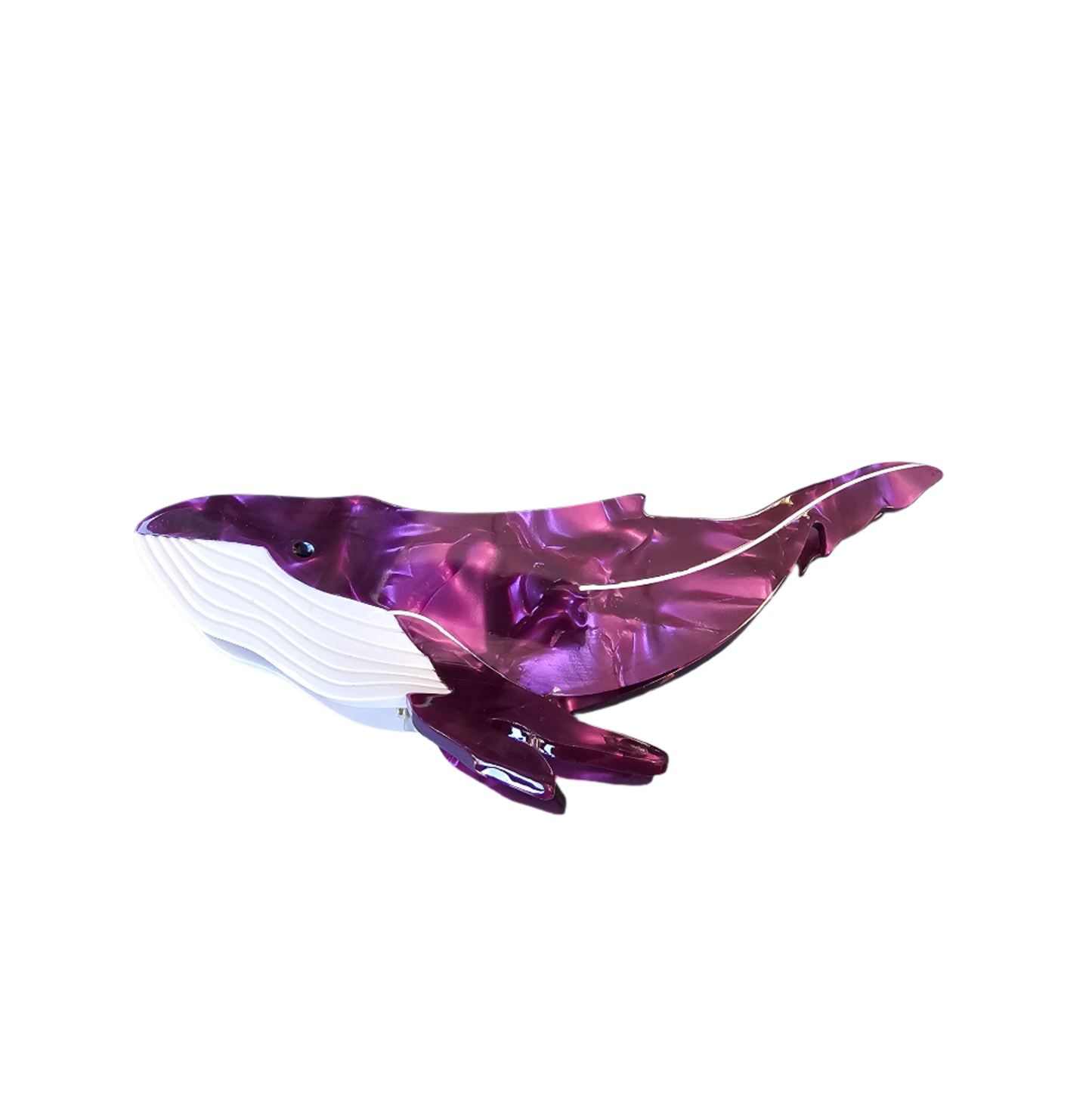 SSR Acetate Whale Hair Claw Clip - Purple