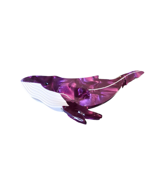 SSR Acetate Whale Hair Claw Clip - Purple