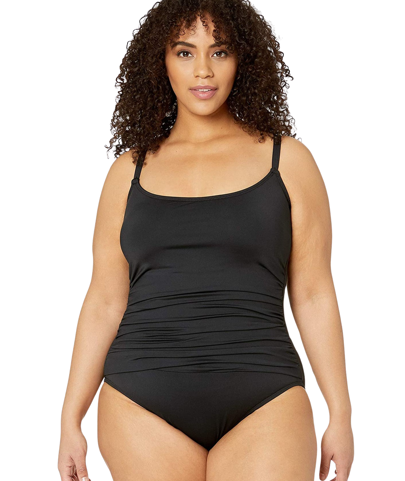 La Blanca Island Goddess Plus Lingerie Mio One Piece Swimsuit - Black