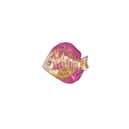 SSR Acetate Mini Pink Tropical Fish Claw Clip