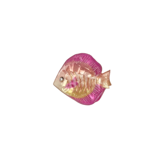 SSR Acetate Mini Pink Tropical Fish Claw Clip