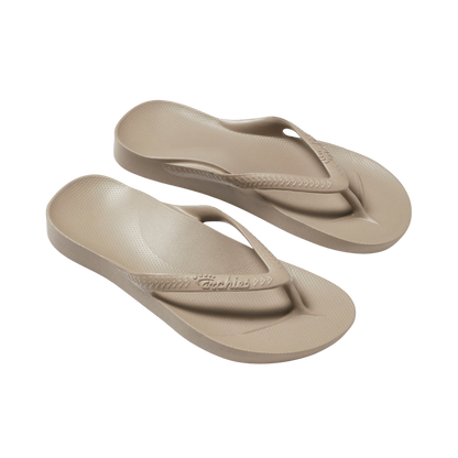 Archies Arch Support Flip Flops - Taupe