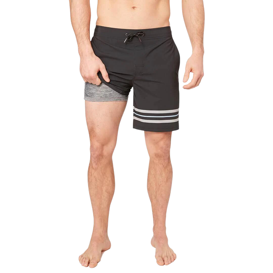 Fair Harbor Ozone Men's Boardshort - Grey Stripe