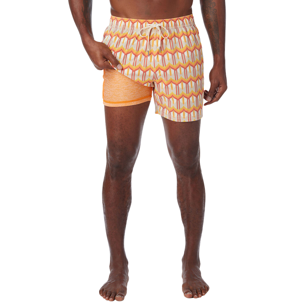 Fair Harbor The Bungalow Men's Short - Orange Birds of Paradise