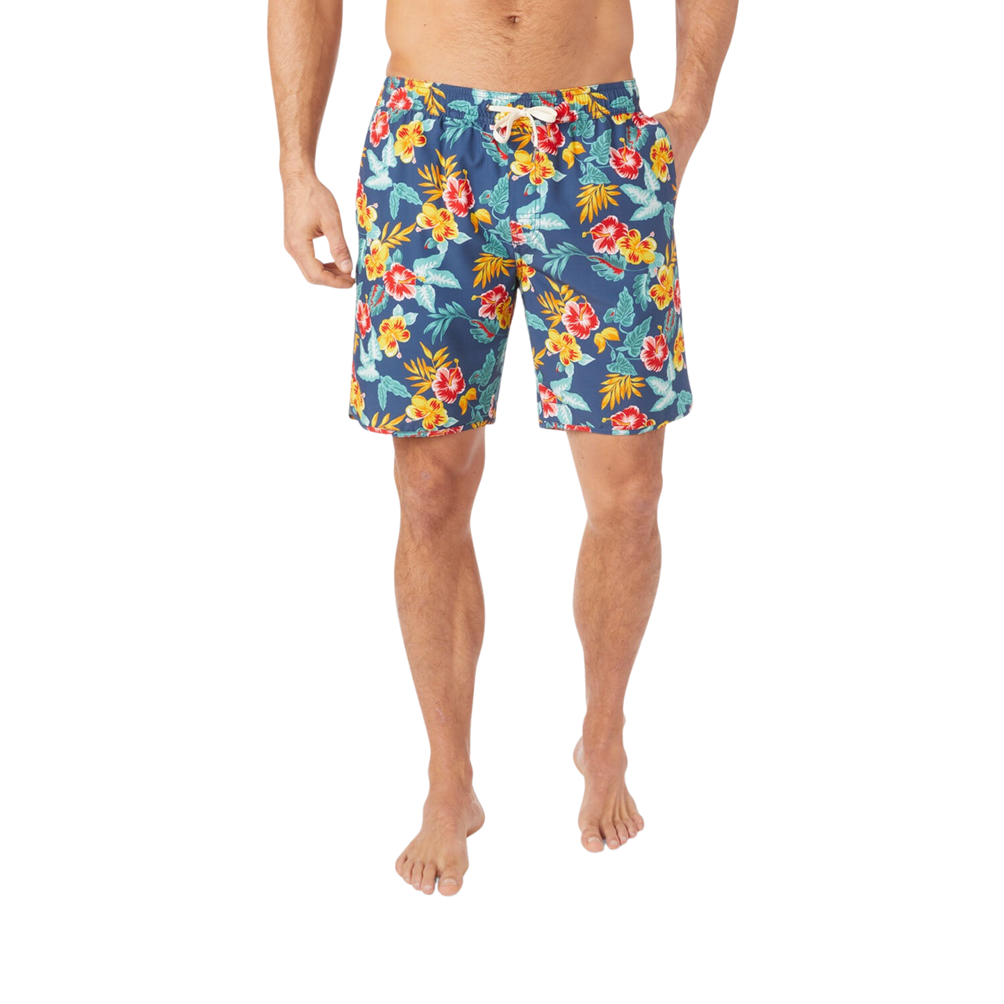 Fair Harbor The Anchor Men's Swim Trunks Boardshort - Yellow Tropics