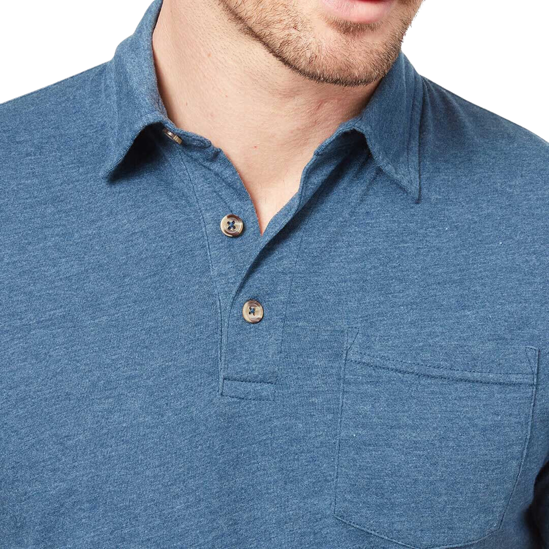 Fair Harbor Men's Atlantic Polo Shirt - Dark Denim