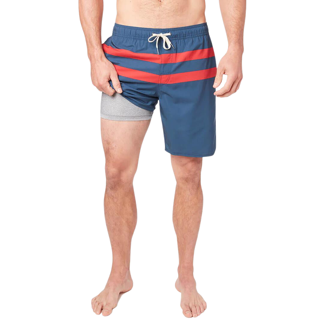 Fair Harbor The Anchor Men's Boardshort - Red Stripe