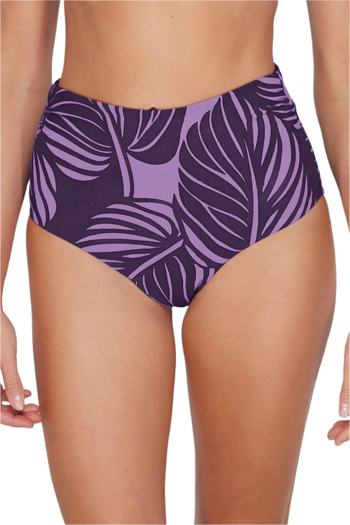 Sunsets Capri Shirred High Waist Bottom - Mystic Palms