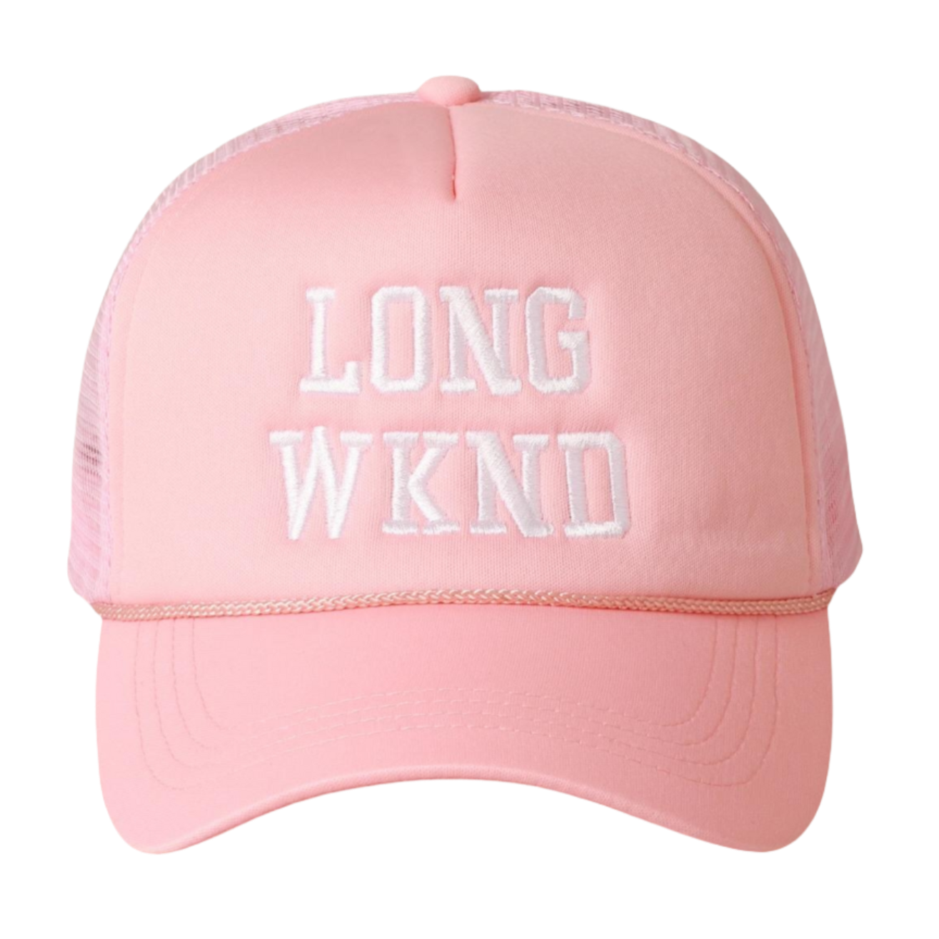 David And Young Long Wknd Mesh Trucker Hat - Blush