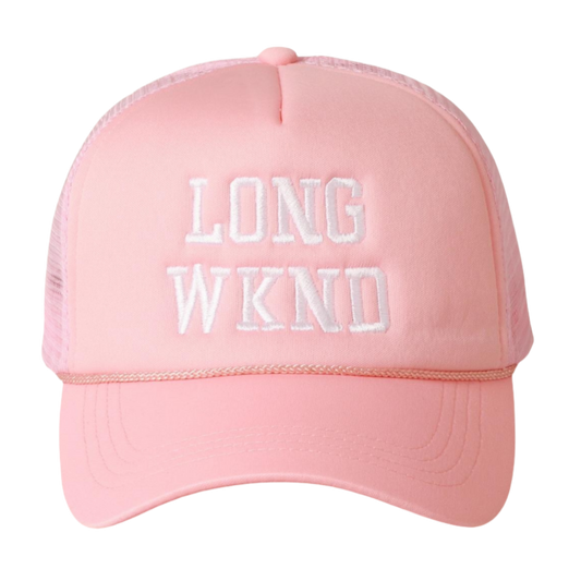 David And Young Long Wknd Mesh Trucker Hat - Blush