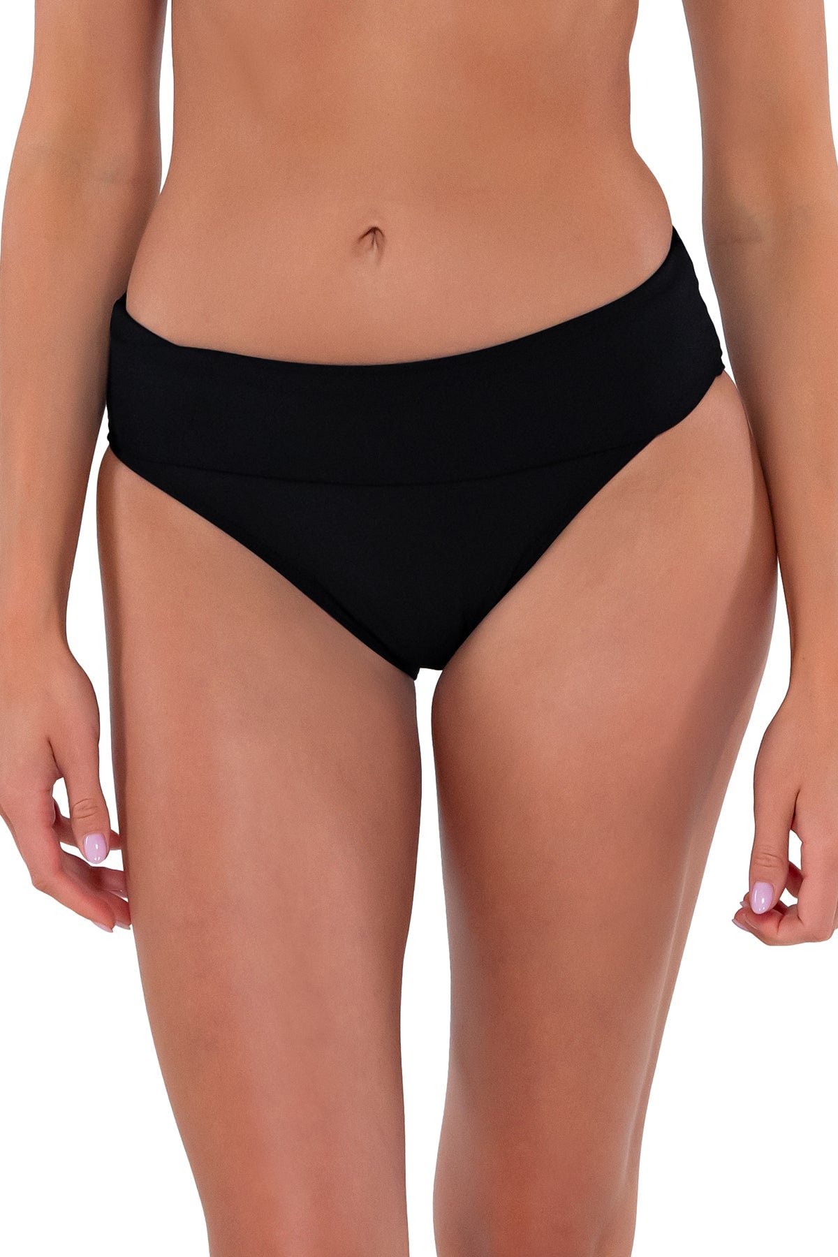 Sunsets Hannah High Waist Swim Bottom - Black