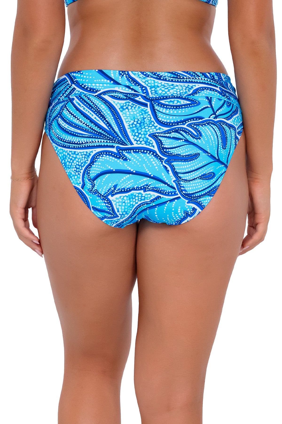 Sunsets Hannah High Waist Swim Bottom - Seaside Vista